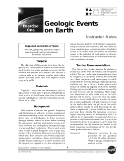 Geologic Events on Earth
