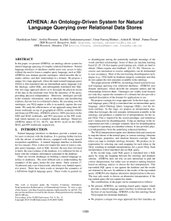 ATHENA: an ontology-driven system for natural language querying