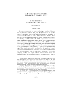 In the Beginning: The First Three Chief Justices