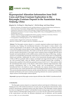 Hyperspectral Alteration Information from Drill Cores and Deep