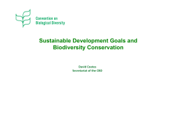 Sustainable Development Goals and Biodiversity Conservation