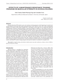 effects of a maintenance resistance training program on muscular