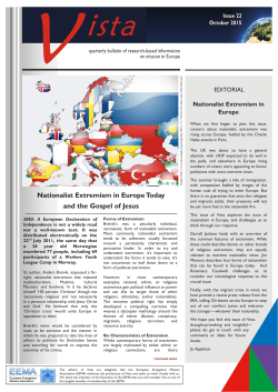 Nationalism in Europe - European Evangelical Mission Association