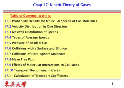 Chap 17 Kinetic Theory of Gases