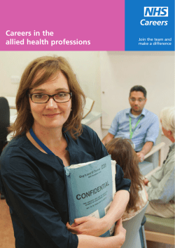 Careers in the allied health professions