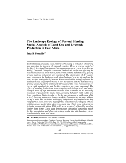 The Landscape Ecology of Pastoral Herding