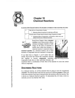 Chapter 10 Chemical Reactions