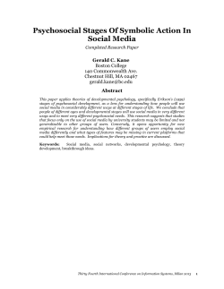 Psychosocial Stages of Symbolic Action in