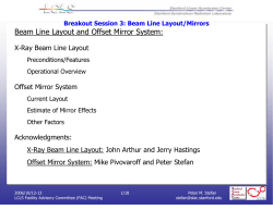 Beamline layout/mirrors