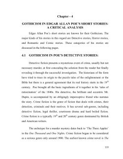 Chapter - 4 GOTHICISM IN EDGAR ALLAN POE`S