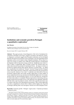 Institutions and economic growth in Portugal: a quantitative exploration