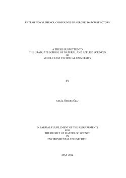 i FATE OF NONYLPHENOL COMPOUNDS IN AEROBIC