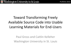 Toward Transforming Freely Available Source Code into Usable