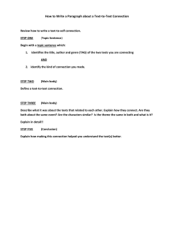 How to Write a Paragraph about a Text-to