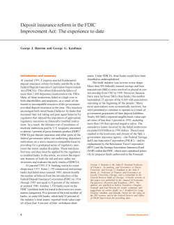 Deposit insurance reform in the FDIC Improvement Act
