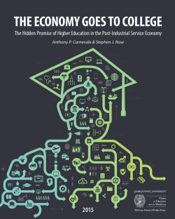 the economy goes to college - Center on Education and the Workforce