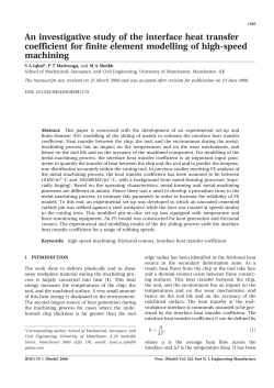 An investigative study of the interface heat transfer coefficient for