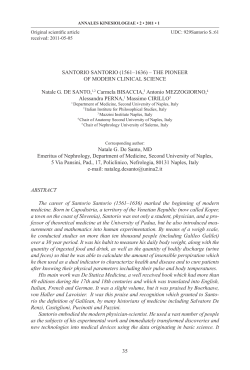 35 SANTORIO SANTORIO (1561&ndash;1636) &ndash; THE PIONEER OF