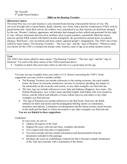 Roaring Twenties DBQ
