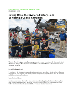 Saving Rosie the Riveter`s Factory&mdash;and Salvaging a Capital