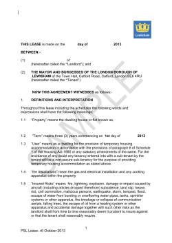 Private Sector Leasing Lease Agreement Sample