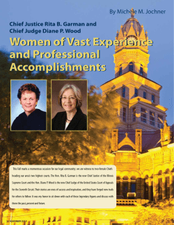 Illinois Supreme Court Chief Justice Rita B. Garman and Chief