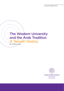 The Western University and the Arab Tradition A
