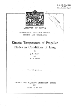 Kinetic Temperature of Propeller Blades in Conditions of Icing