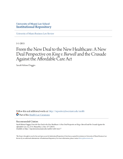 From the New Deal to the New Healthcare