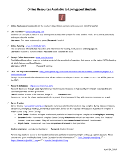 Online Resources Available to Lovinggood Students