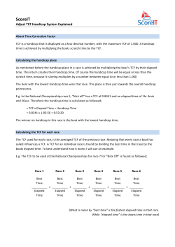 Explanation of the Handicap System