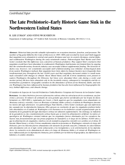 The Late Prehistoric&ndash;Early Historic Game Sink