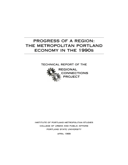 progress of a region: the metropolitan portland economy in the 1990s