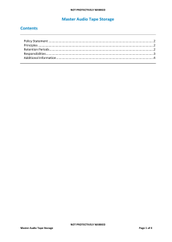 Master audio tape storage