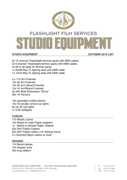 STUDIO EQUIPMENT OCTOBER 2010 LIST 5x 12 channel