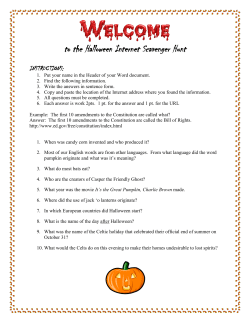 to the Halloween Internet Scavenger Hunt