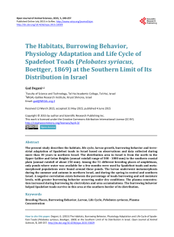 The Habitats, Burrowing Behavior, Physiology Adaptation and Life