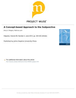 A Concept-based Approach to the Subjunctive