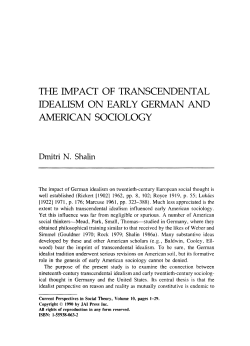 the impact of transcendental idealism on early german and