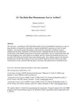 15- The Ratio Bias Phenomenon: Fact or Artifact?