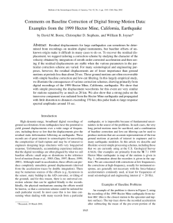 Comments on Baseline Correction of Digital Strong