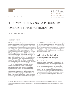 the impact of aging baby boomers on labor force participation