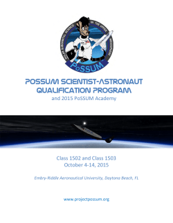PoSSUM Scientist-Astronaut Qualification Program