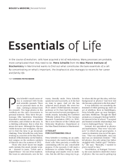 Essentials of Life - Max-Planck