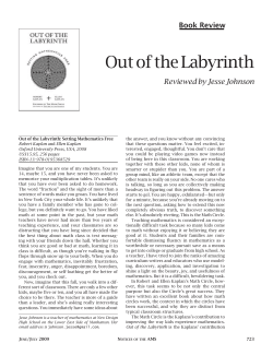 Out of the Labyrinth - American Mathematical Society