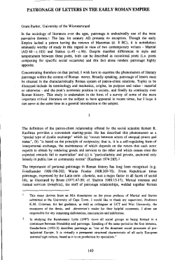 patronage of letters in the early roman empire