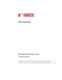 Morningstar Net Gearing Ratio Methodology