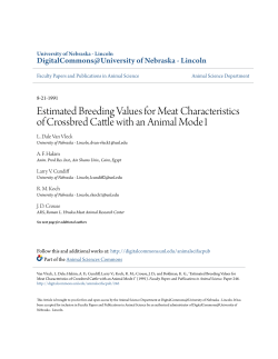 Estimated Breeding Values for Meat Characteristics of Crossbred