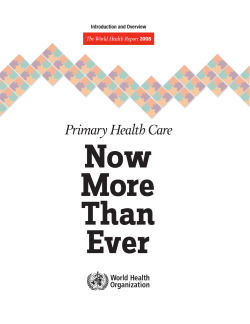 Primary Health Care - World Health Organization