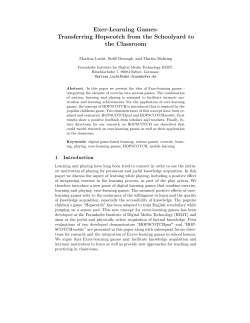 Exer-Learning Games: Transferring Hopscotch from the Schoolyard